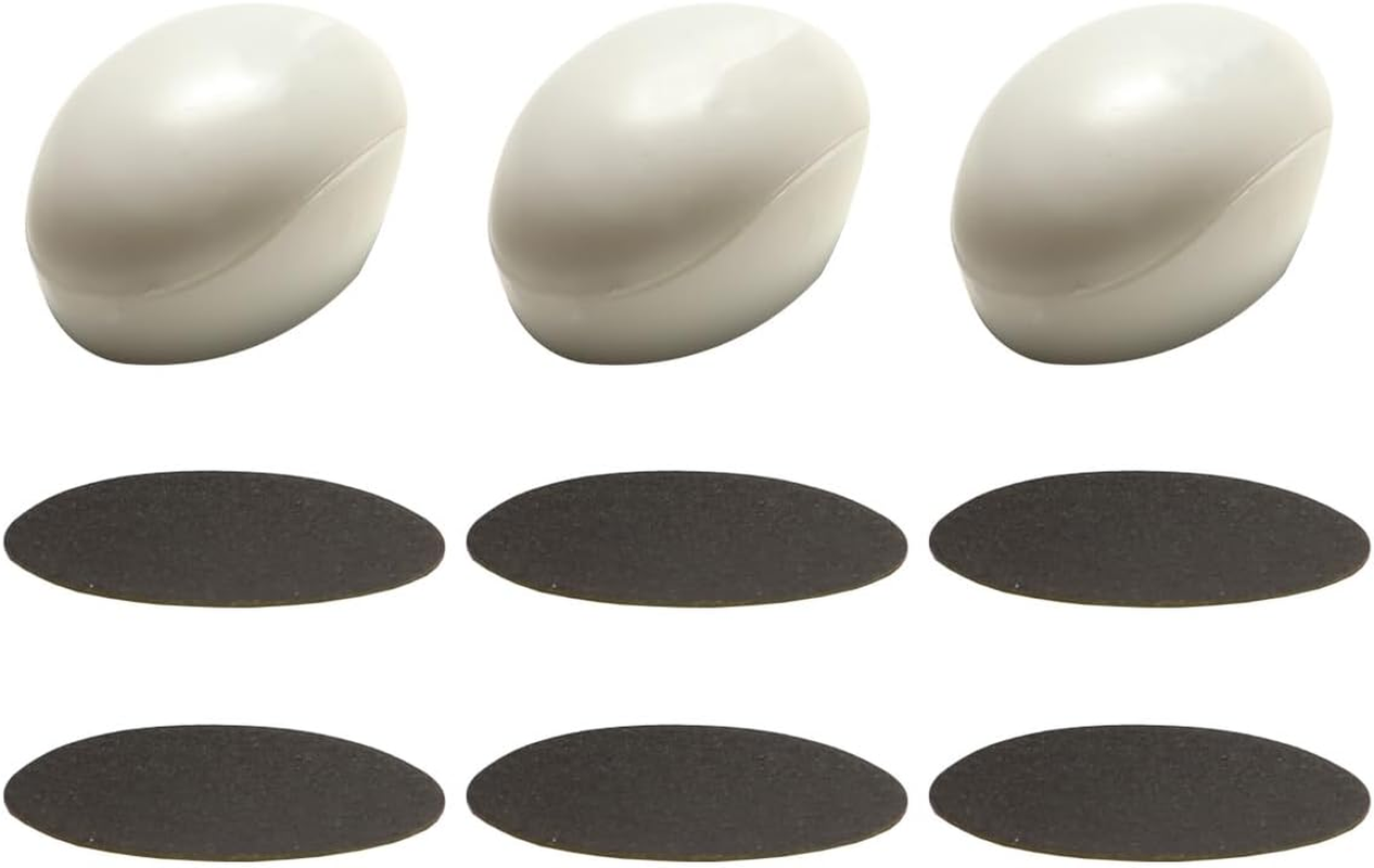 Enwye 2 Pieces Egg Shape Foot Scrubber Manual Foot File Tool Ergonomic Handle Side Stainless Steel Heads for Dead Skin Removal image number 2