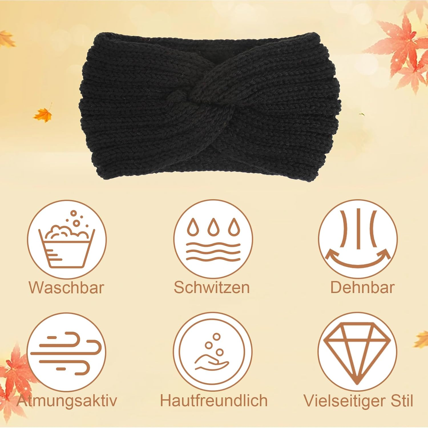 Cfcyhla Pack of 4 Women'S Winter Knitted Headband Women Girls Women Hair Bands Wide Ear Warmers Crochet Elastic Hair Accessories for Outdoor Sports, Skiing, Running image number 5