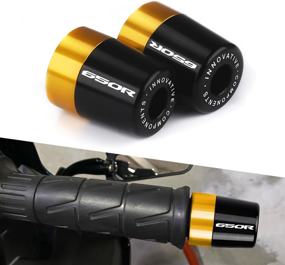 Modeer Handlebar Ends Compatible with CB650R CBR650R (2019-2025) Any Year E-CLUTCH Available Motorcycle Handlebar Grip End Plug Balance Pad Cb 650R Cbr 650R Accessories (Red)