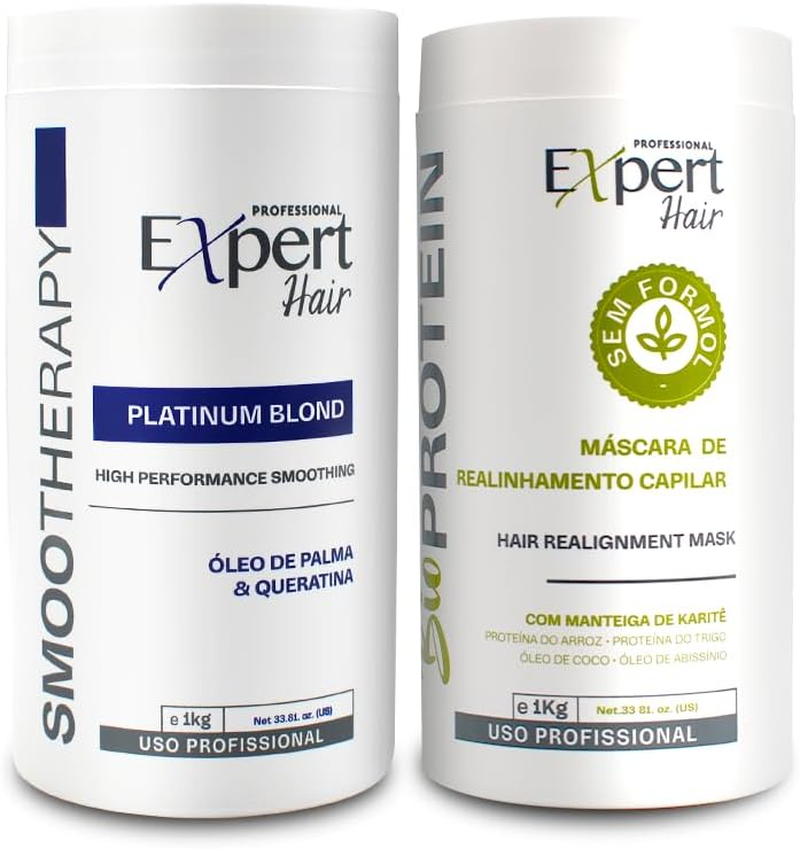 Expert Hair B-Tox Kit - Anti-Frizz, B-Tox Capilar Para El Cabello- Thermo-Active, Natural Look- Queratina Para Alisar El Cabello, Cirugia Capilar Para El Cabello, 2X 1Kg/35.3 Oz image number 3