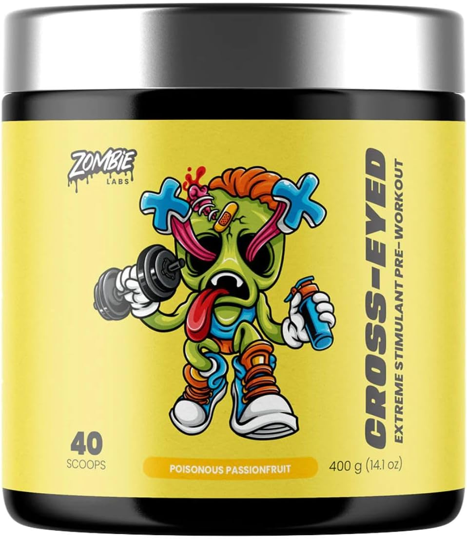 Zombie Labs Cross-Eyed Extreme Stimulant Pre Workout 40 Serves Passionfruit image number 1