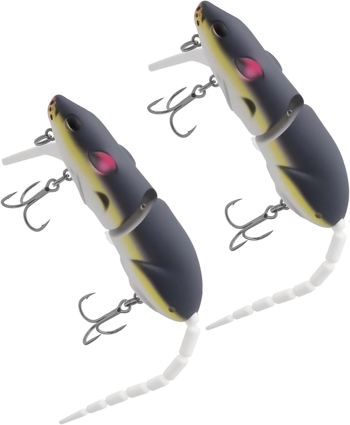 2-Piece Jointed Mouse Swimbait Lure 15G/15.5Cm - Topwater Crankbait for Pike Fishing, Realistic Rat Bait for Predator Fish with 3D Eyes & Lifelike Action image number 3