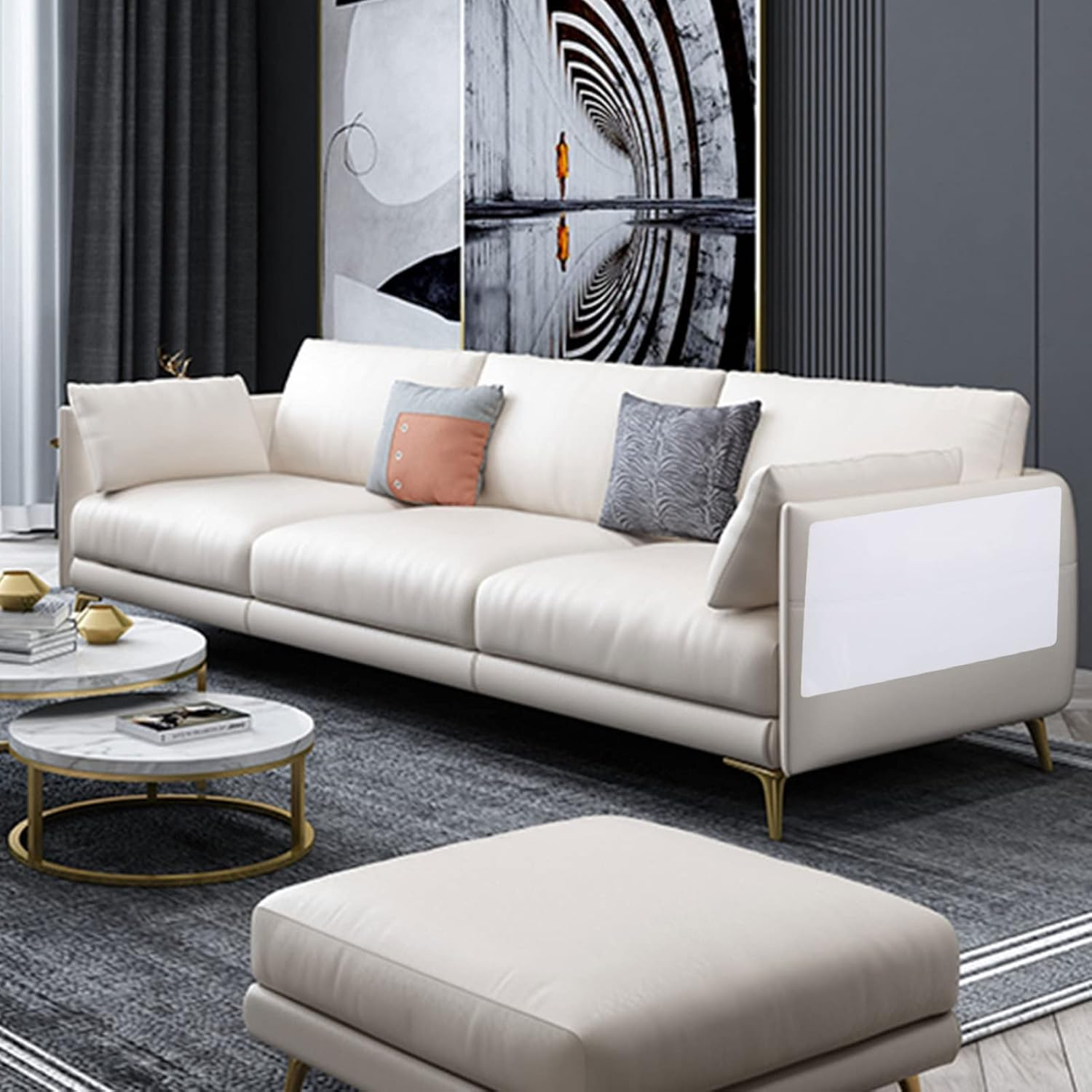 POPETPOP Couch Protectors 4 Sheets Cat Scratch Tape Sheet anti Scratching Sticky Tape Sticky Paws Guards Claw Proof Pads Furniture Protectors for Cat Transparent Clear 15X40X0.1CM Carpet Protector image number 1