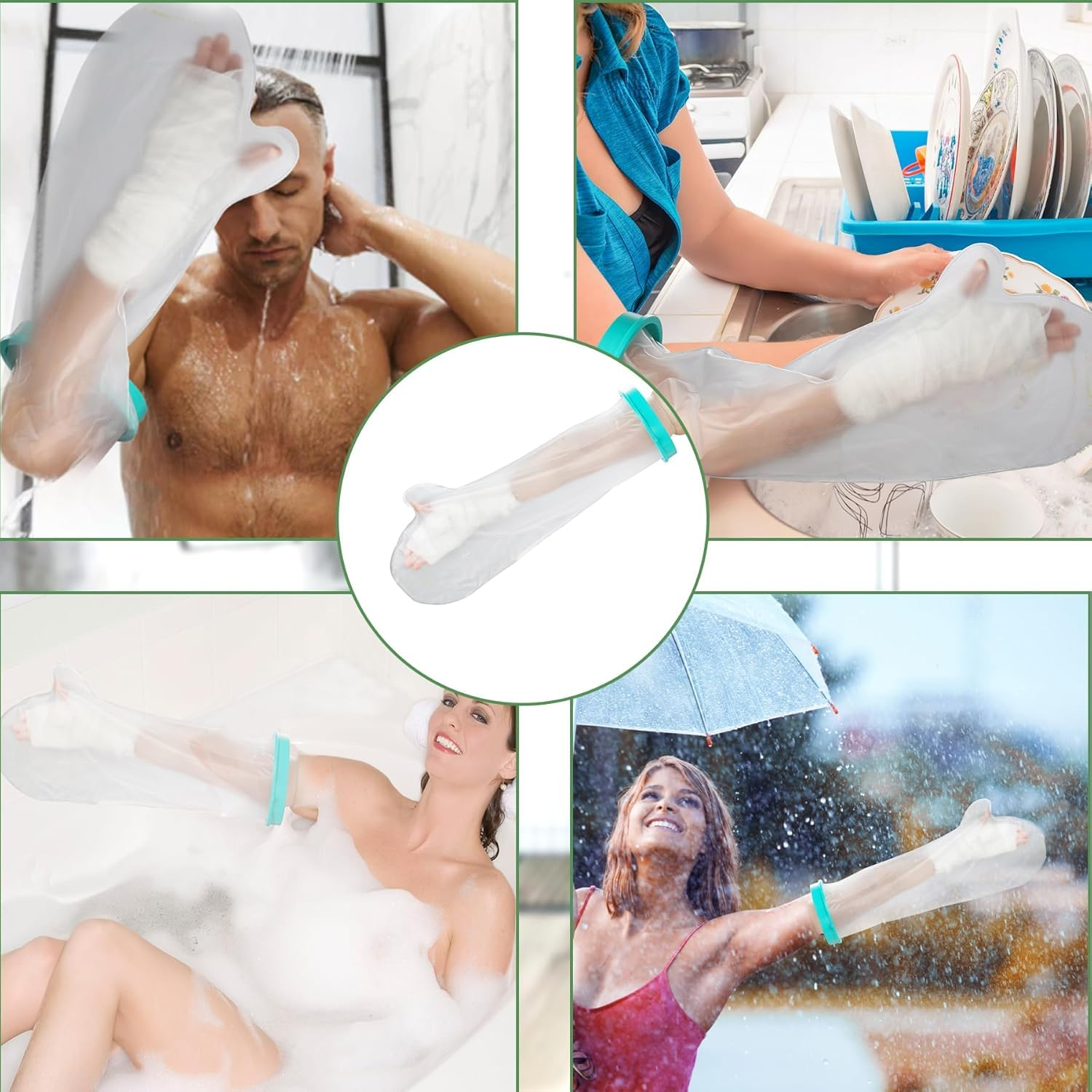 Universal Waterproof Arm Cast Cover for Adults - Reusable & Comfortable Protector for Shower or Rainy Days image number 5