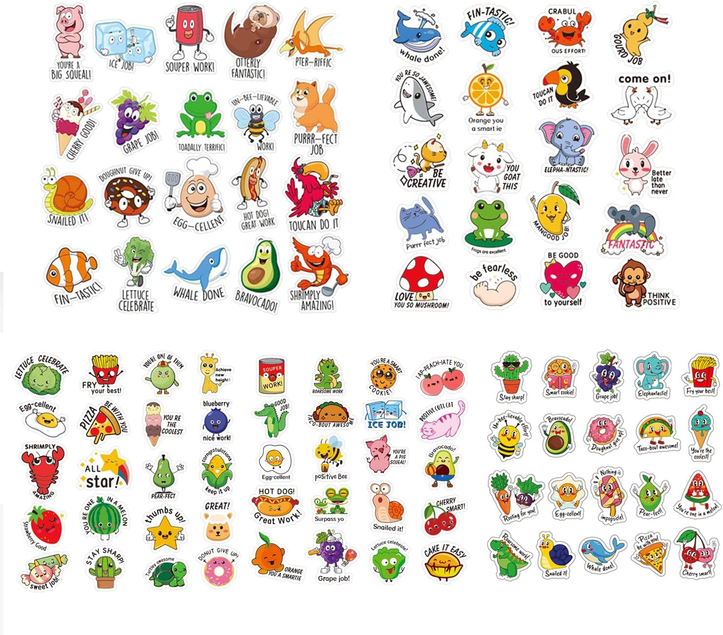 Weforu 500Pcs Kids Reward Stickers, Punny Teacher Sticker for Student, Inspirational Motivational Positive Kid Stickers for Water Bottle Notebook Cup Boy Girl image number 4