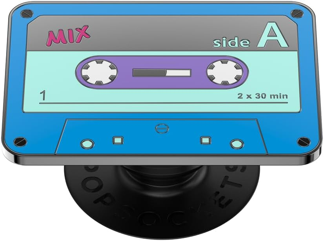 Popsockets: Popgrip - Expanding Stand and Grip with a Swappable Top for Smartphones and Tablets - Enamel Mix Tape