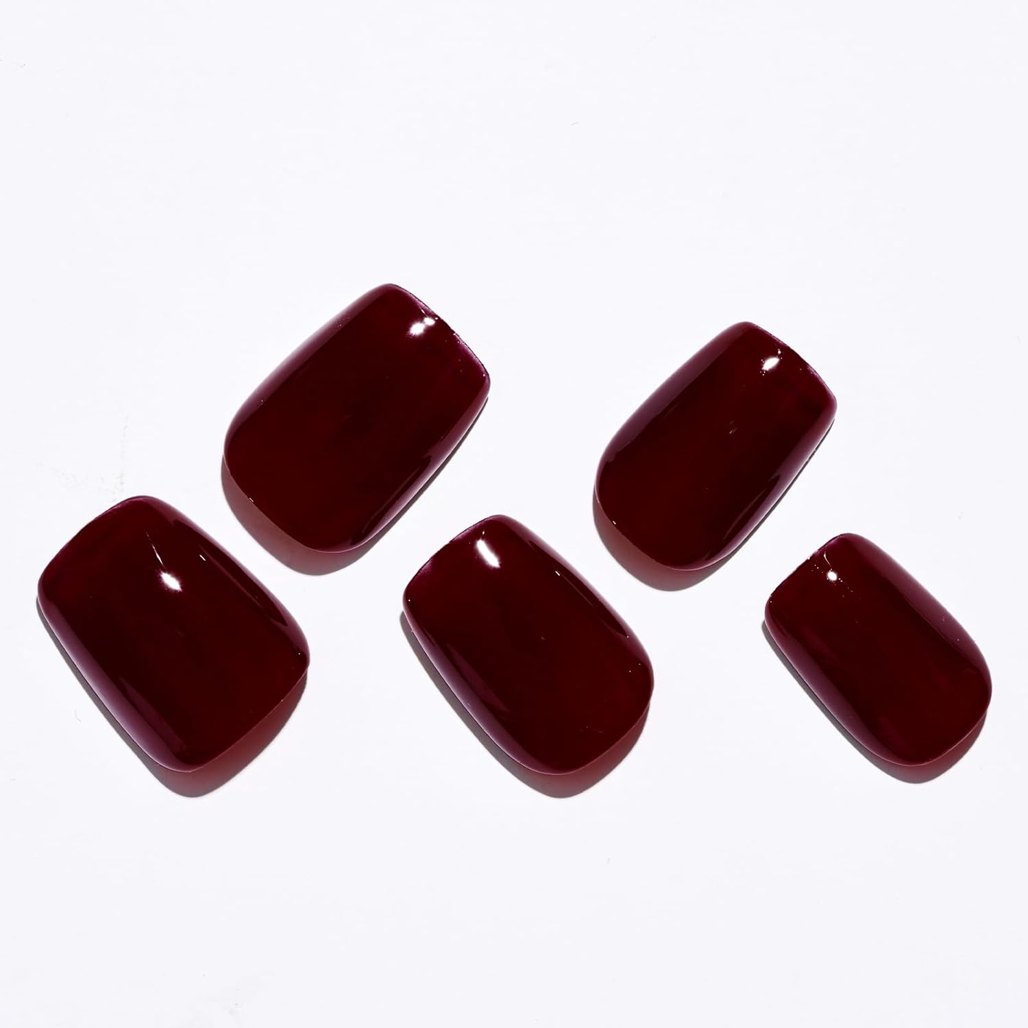 Press on Nails Short Squoval, GLAMERMAID Blue Fake Nails Short Handmade by Gel False Nails, 24Pcs Square Glue on Nails with Glossy Design, Reusable Natural False Nails Manicure Kit for Women Gifts - Butterfly 3D image number 2