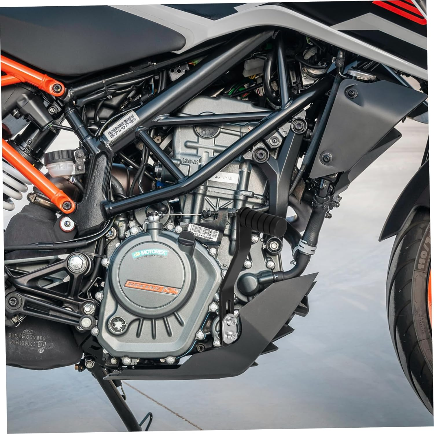 Mikinona Motorbike Aluminum Alloy Heel Toe Gear Shifter Lever Pedal Suitable for Motorcycle Racing and Road Use Black image number 6