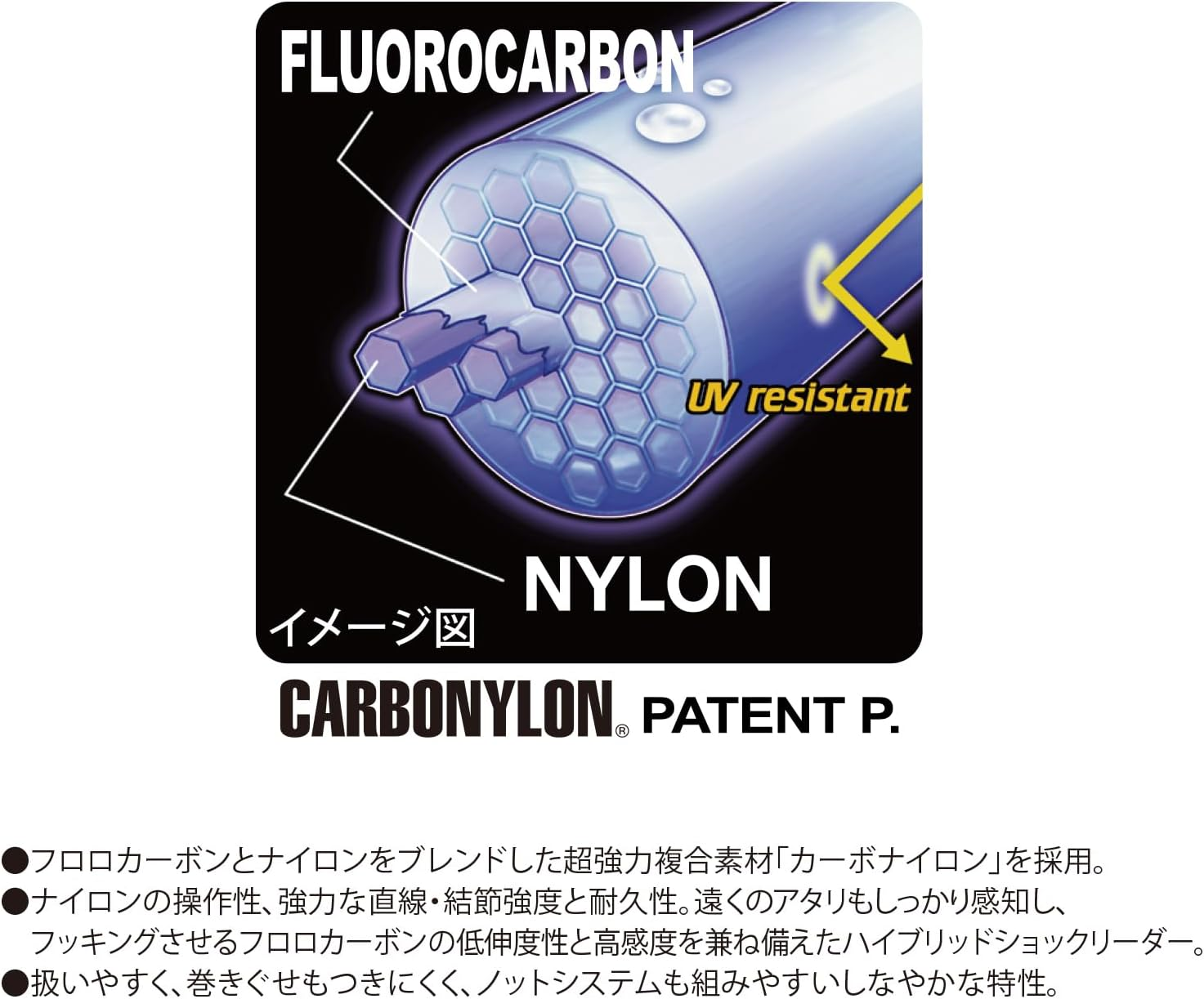 Duel Hardcore POWERLEADER CN Carbon Nylon Fishing Line, Fishing Gear, High Strength, High Sensitivity image number 6