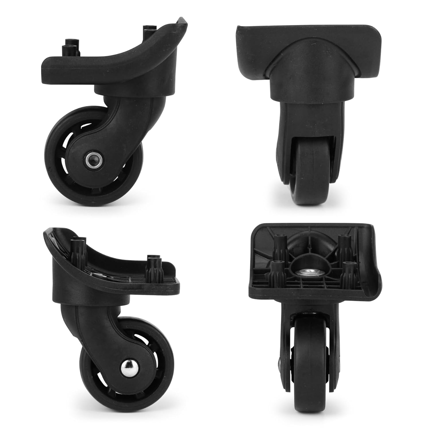 Luggage Wheels Replacement Kit, Spinner 360 Degree Wheels for Travel, Suitcase Plastic Repair Wheel Set, Mute Wheels Pack of 2 image number 4