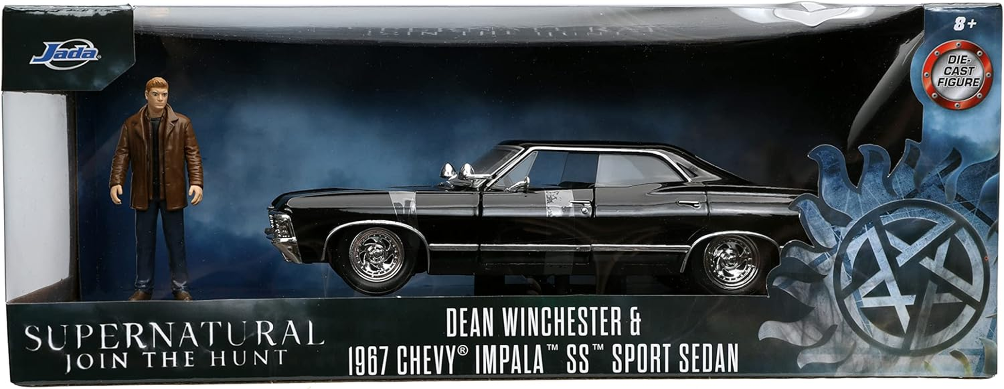 Jada Toys Supernatural 67 Chevy Impala with Dean 1:24 Scale Hollywood Ride Diecast Vehicle image number 4