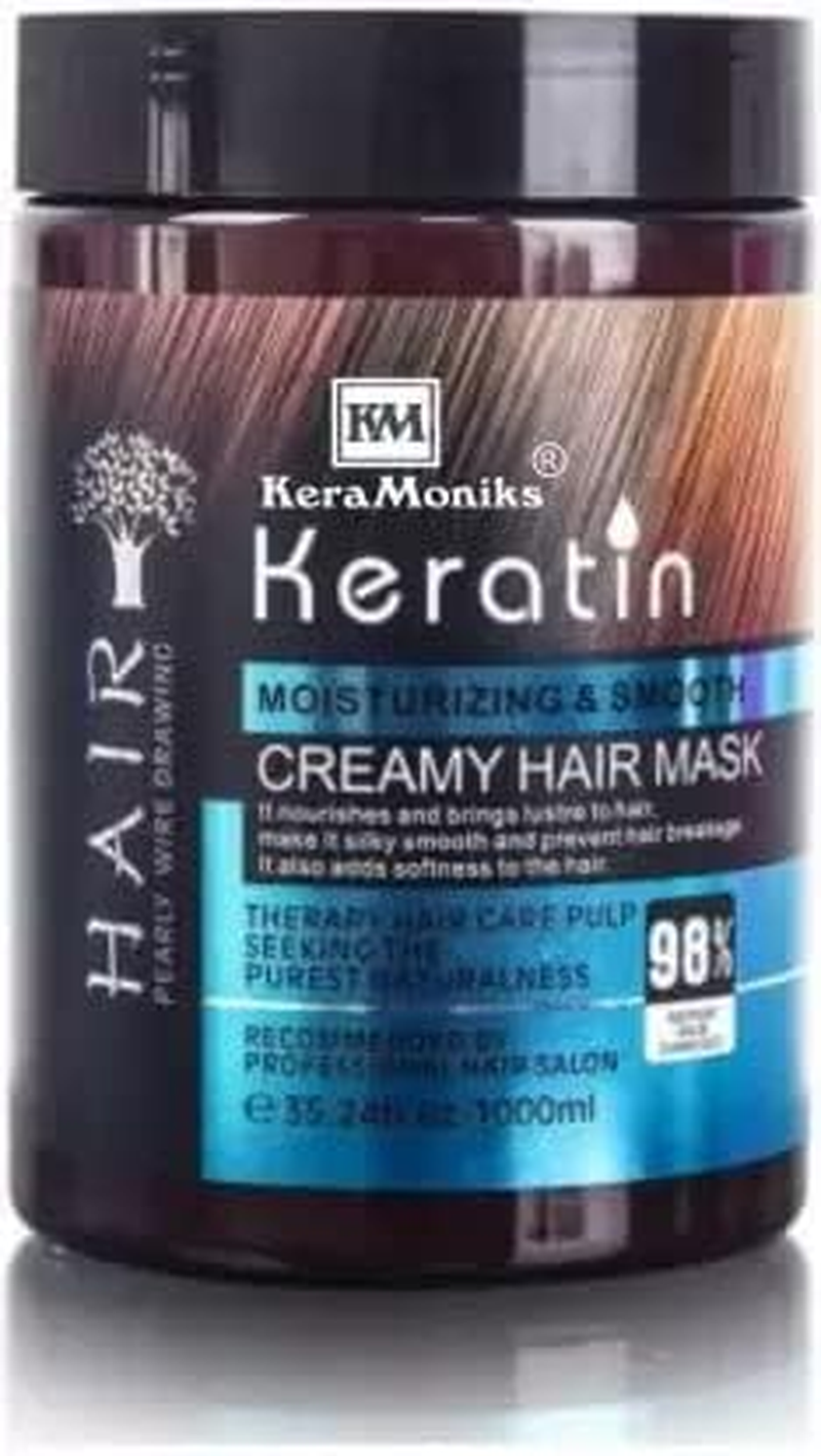 Keramoniks Professional Keratin Hair Mask 1000Ml - for Intense Damaged Hair Repair - like Salon Spa - for Dry & Damaged Hair image number 3