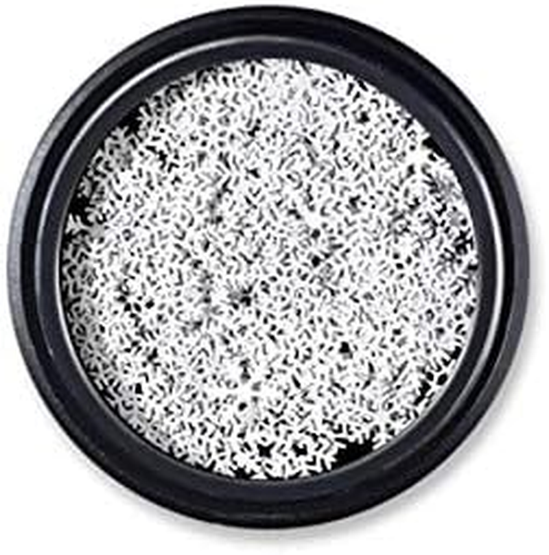 1 Box 3 Styles Christmas Series Snowflake White Slice Design Decoration Sequins Hollow Nail Art Ornaments Zhengpingpai image number 1