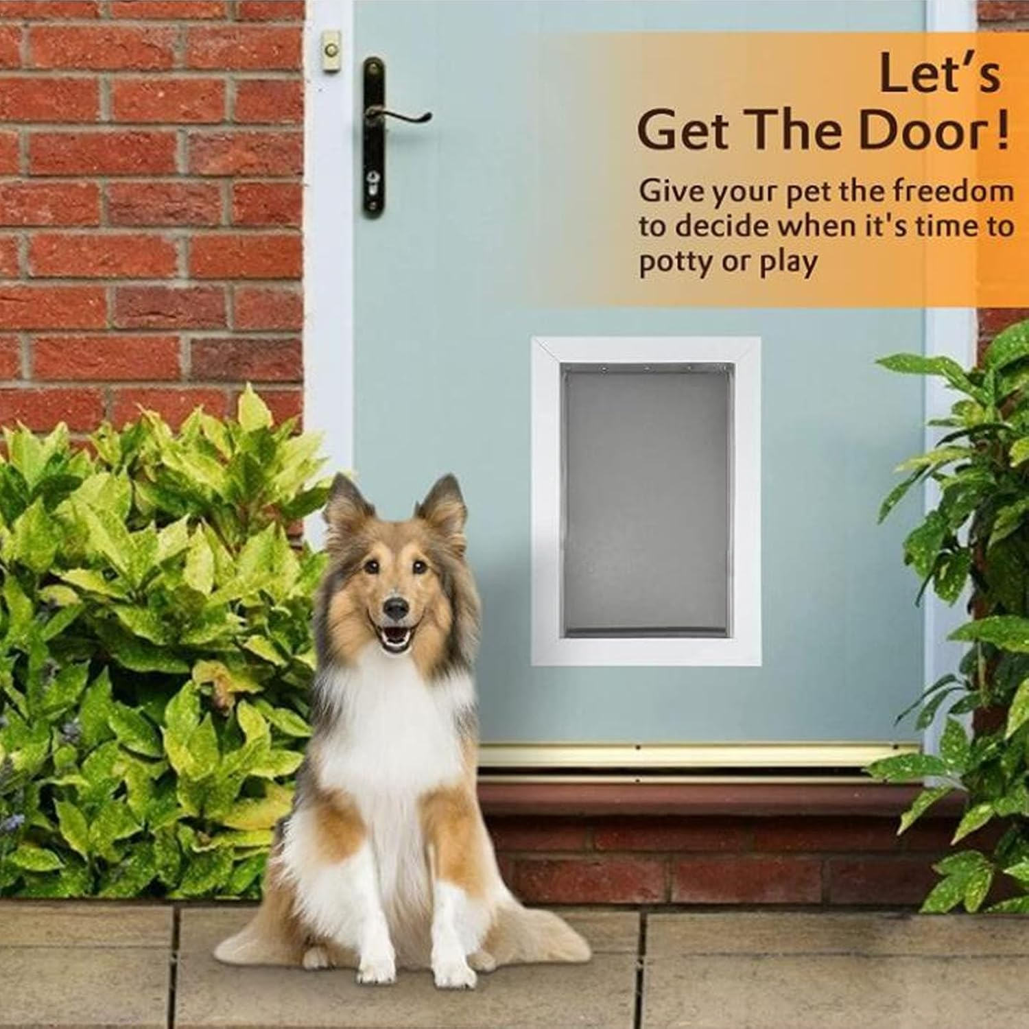 Dog Door Flap, Weather Resistant Translucent Dog Door Replacement Flap, TPU Flexible Dog Cat Door Flap, Pet Door Flap for Aluminum Glass Plastic Pet Door (L Size) image number 2