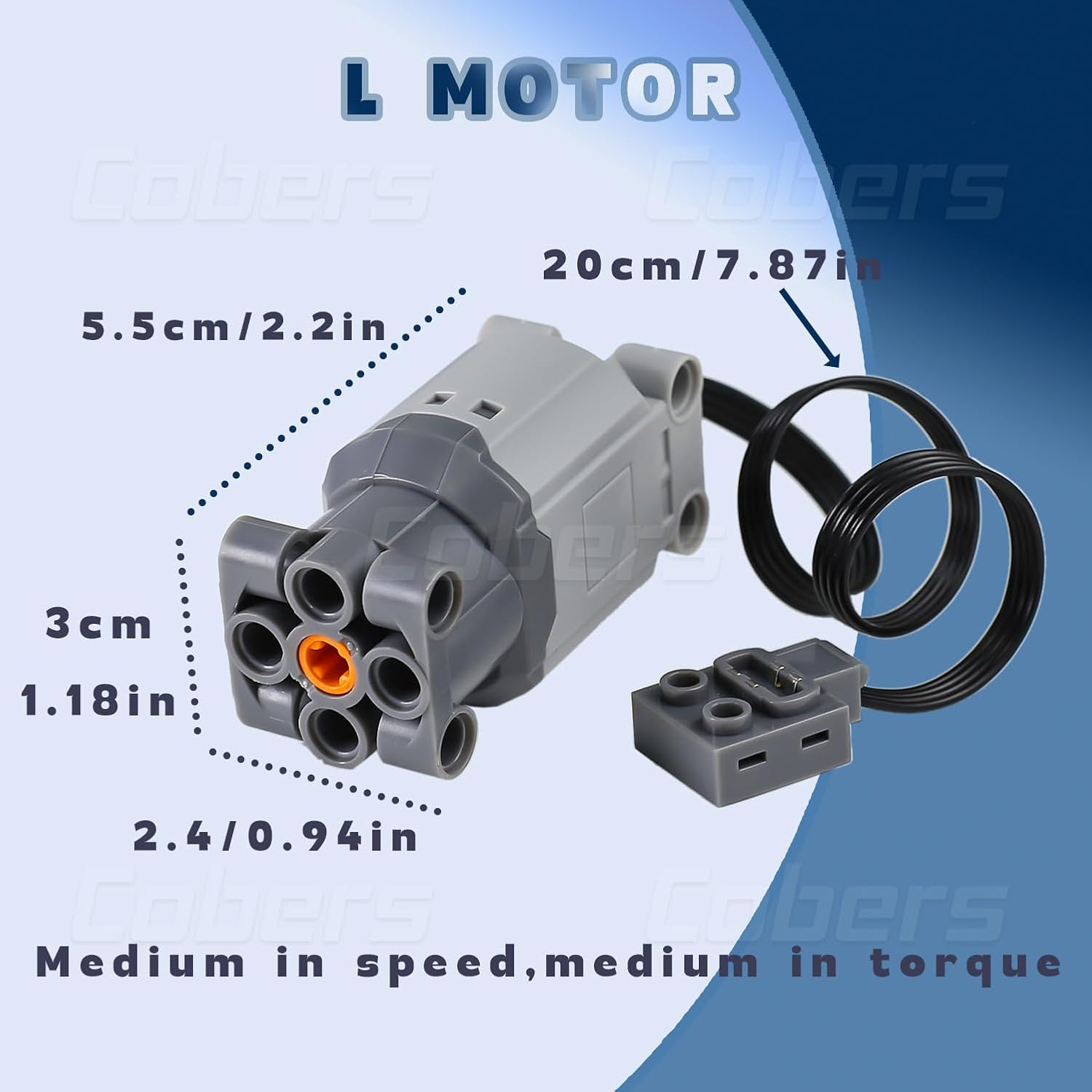 Cobers 9Pcs Power-Function Kits Set Compatible with Major Brand Technic-Parts Motor-Set IR Receiver Adjustable Speed Remote-Control AA Battery Box Switch Light Extension Wire image number 4