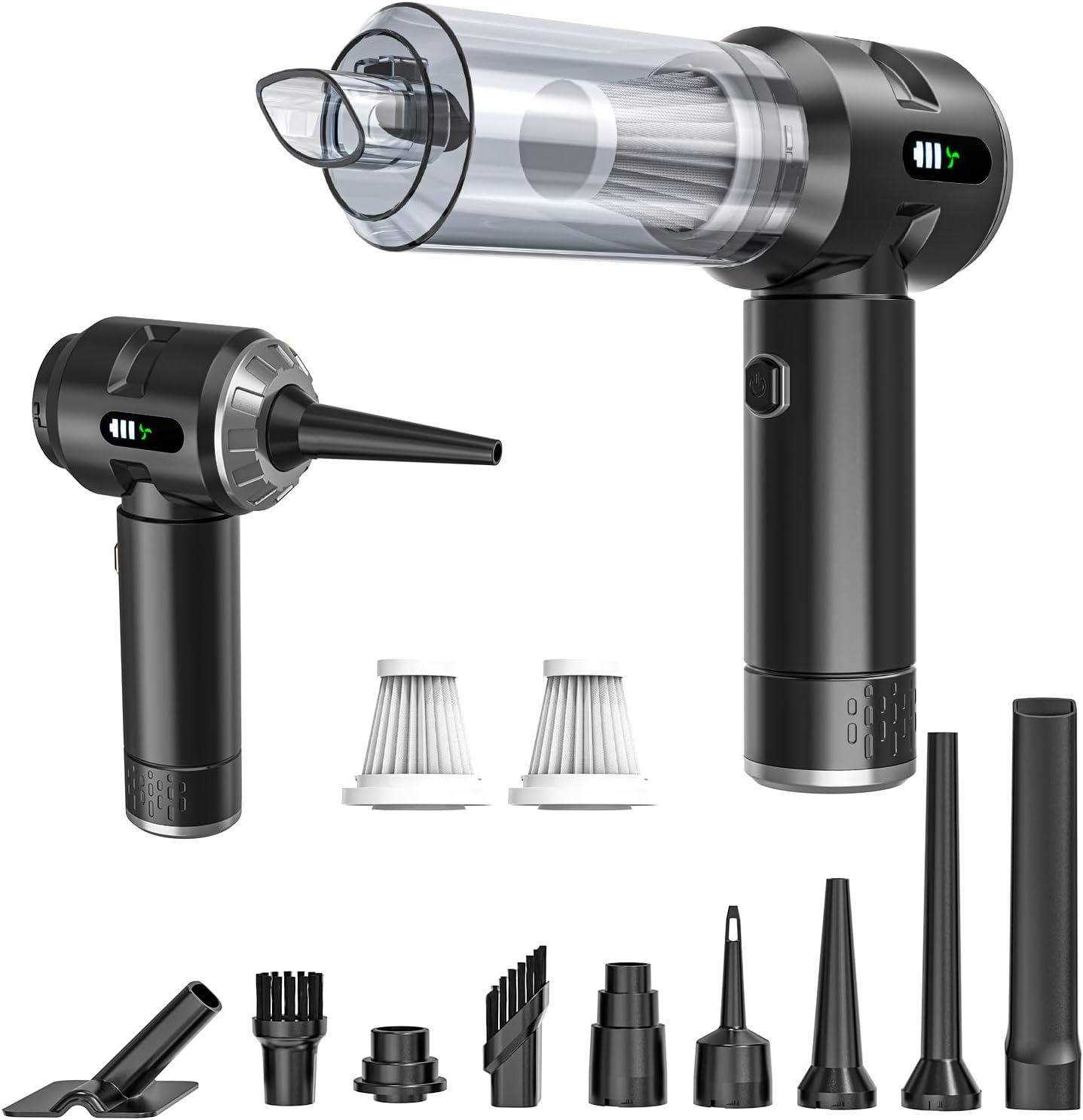 Cordless Handheld Vacuum Cleaner,Rechargeable Portable Lightweight Dust Blower,22000Pa Powerful Suction Mini Car Vacuum Cleaner for Deep Cleaning of Home,Car and Pet Hair(Black-Gold)