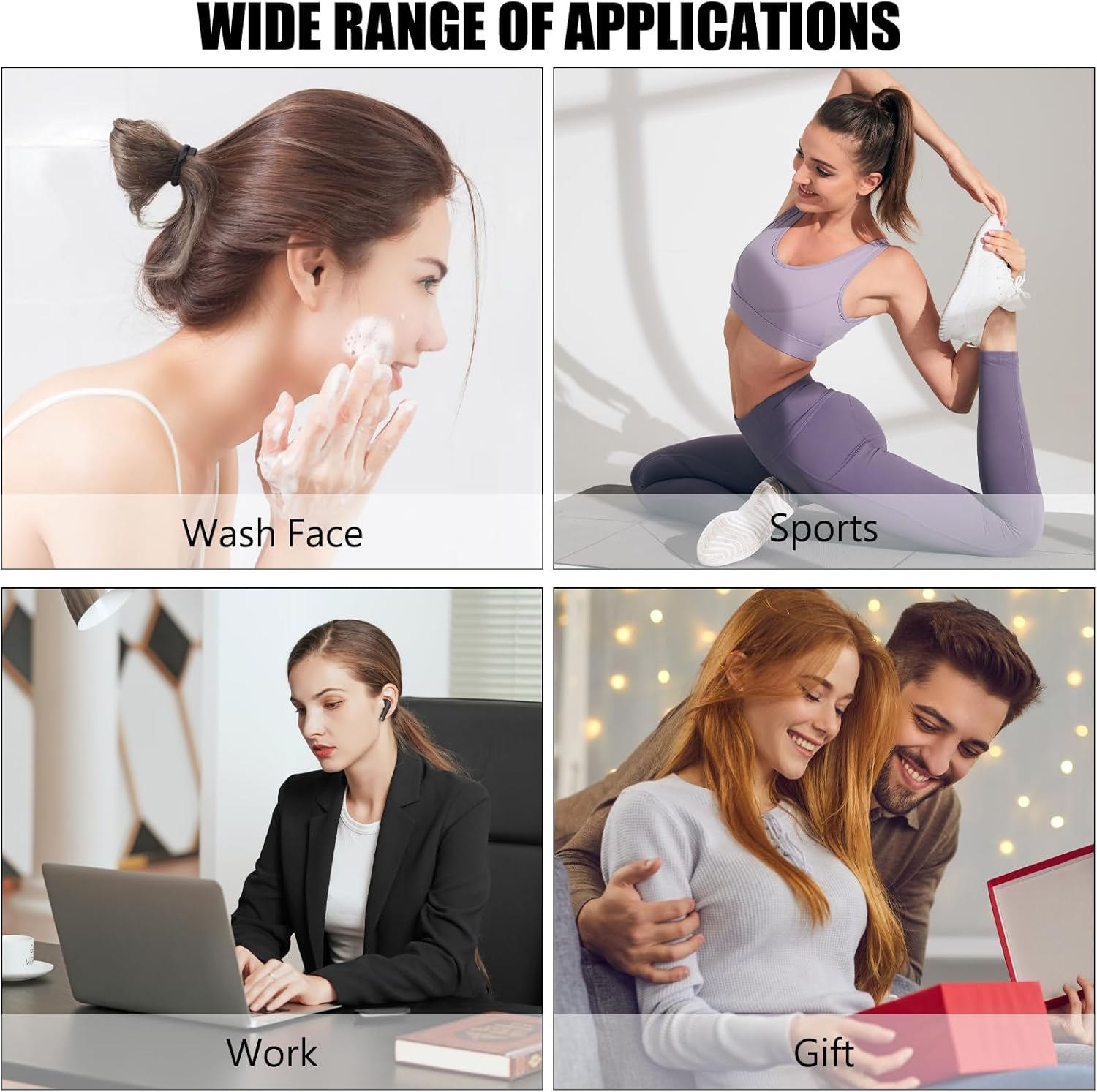 QEEYON Large Hair Claw Clips for Thick and Thin Long Hair 3.94 Inch(10 Cm) Pack of 6 Matte Bow Claw Clips for Women Fashion Hair Styling Accessories Hair Clips image number 6