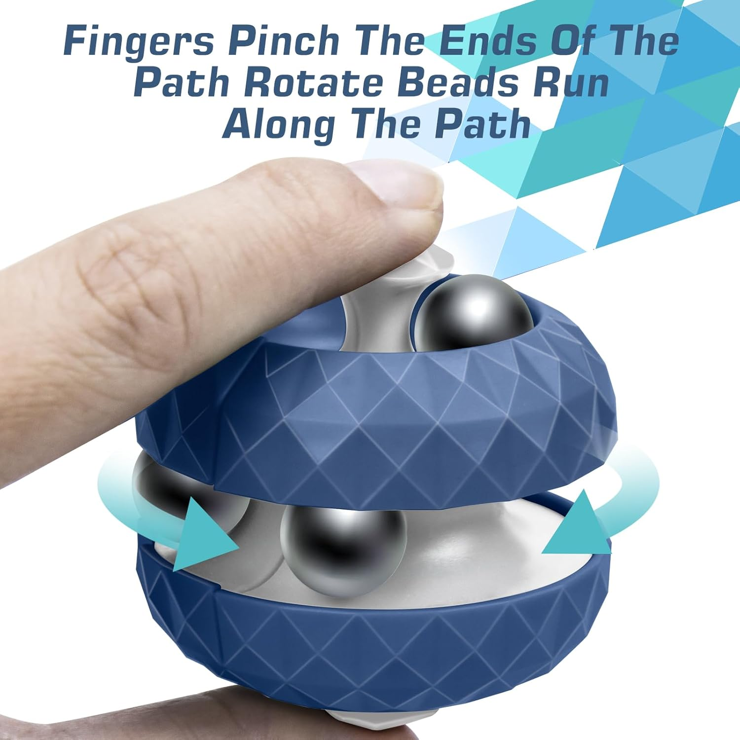 Orbit Ball Toy, 4 Pack Fidget Cube Puzzle Ball Spinning Toy, Track Infinite Flip Change Puzzle Games Novelty Creative Stress Relieve Toys for Kids Children Adults (4, Blue/Green/Red/White) image number 4