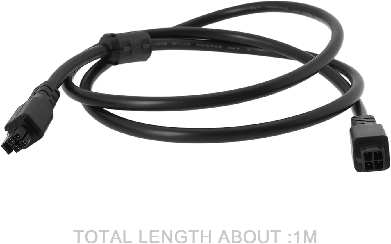 YINETTECH 1PC 4-Pin 3D Printer Extension Cable with Magnetic Ring Compatible with Bambu Lab A1 Compatible with A1 Mini AMS Lite Length 1M 3D Printer Power Cable Black image number 5