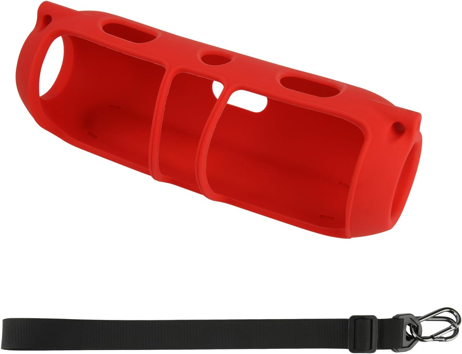 JOYSOG Silicone Cover for Beats Pill Portable Bluetooth Speaker Storage Bag Speaker Holder Travel Bag (Type 2&Red) image number 1