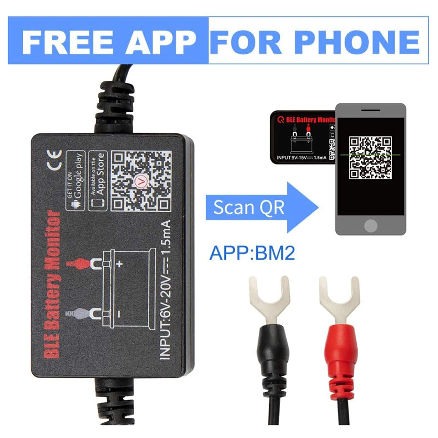 Car Battery Tester Bluetooth Car Battery Monitor 12V 4.0 BM2 Car Battery Tester image number 3