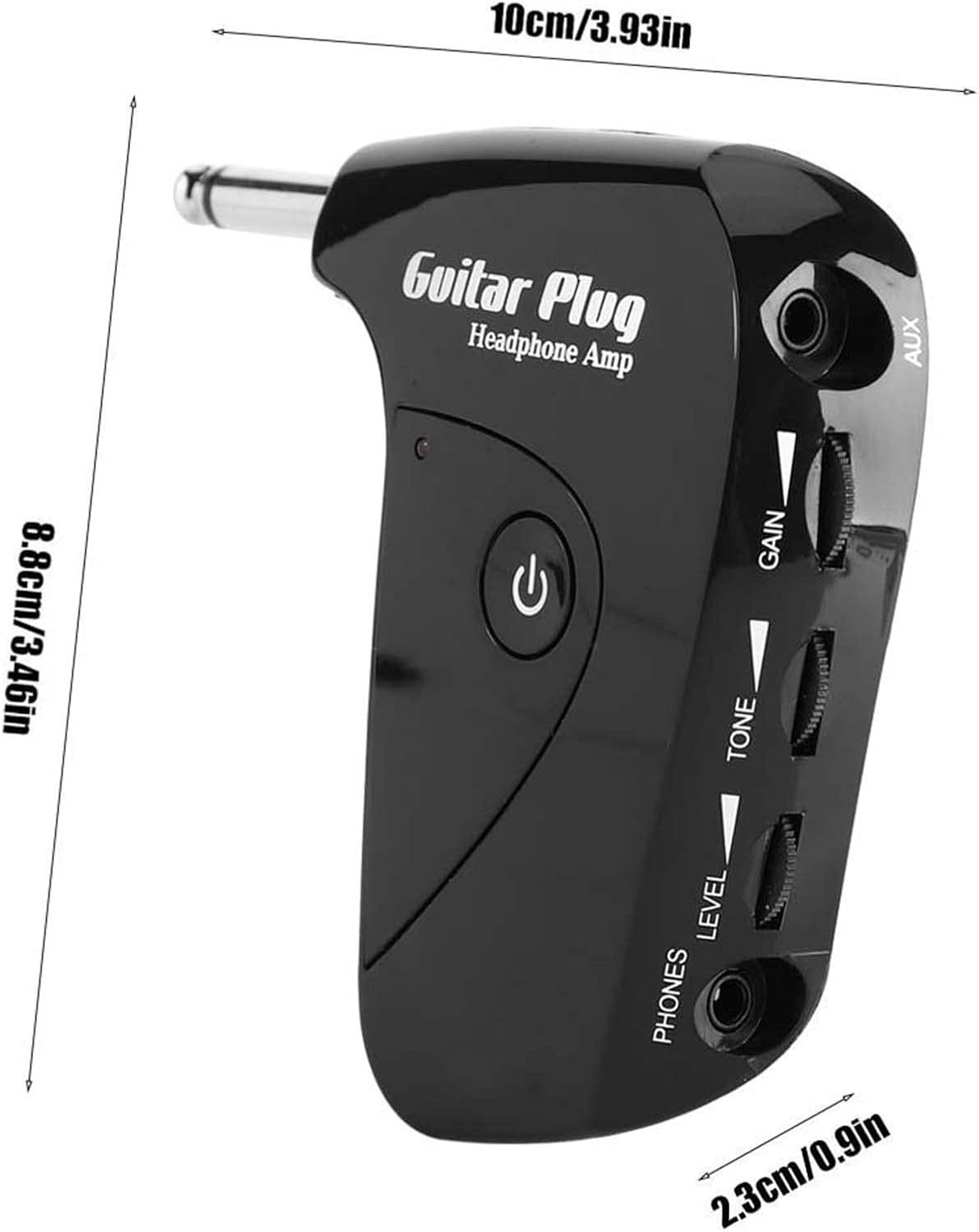 Guitar Plug Headphone Amplifier Amp with Classic British Distortion Effect, Plug and Play, Portable and Lightweight for Practice