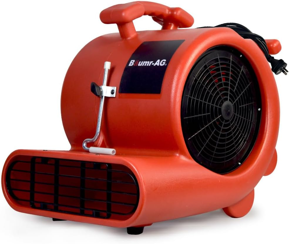 Baumr-Ag Carpet Floor Dryer Air Mover Blower Fan, 3-Speed, 1300CFM, Commercial/Home image number 2