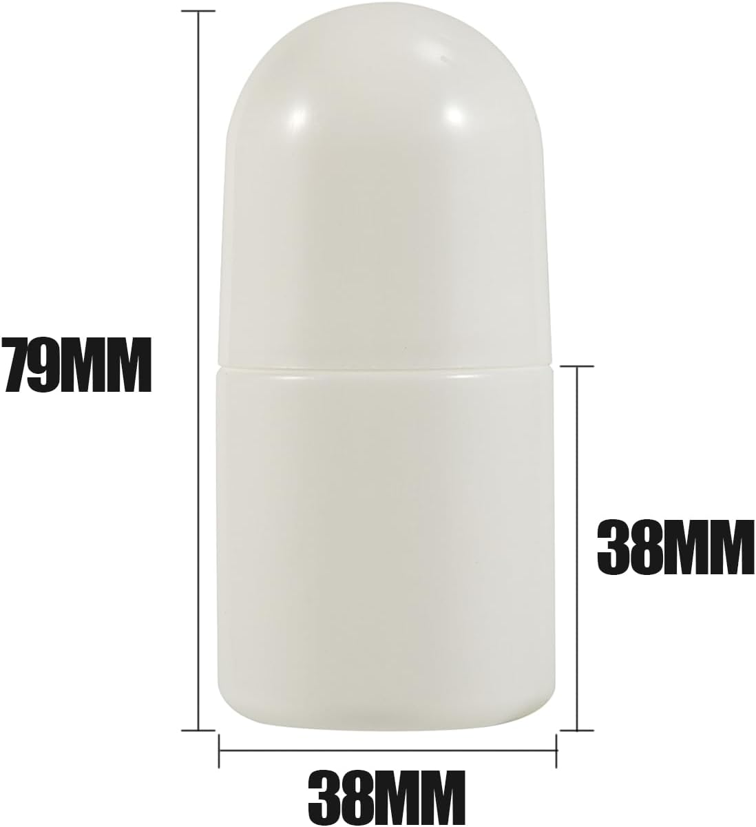 6 Pcs 30Ml/1Oz Empty Refillable Roll on Bottles, Plastic Essential Oil Bottles with Roller Balls, Leak-Proof DIY Perfume & Aromatherapy Containers (White, Thin-Waist Style) image number 3