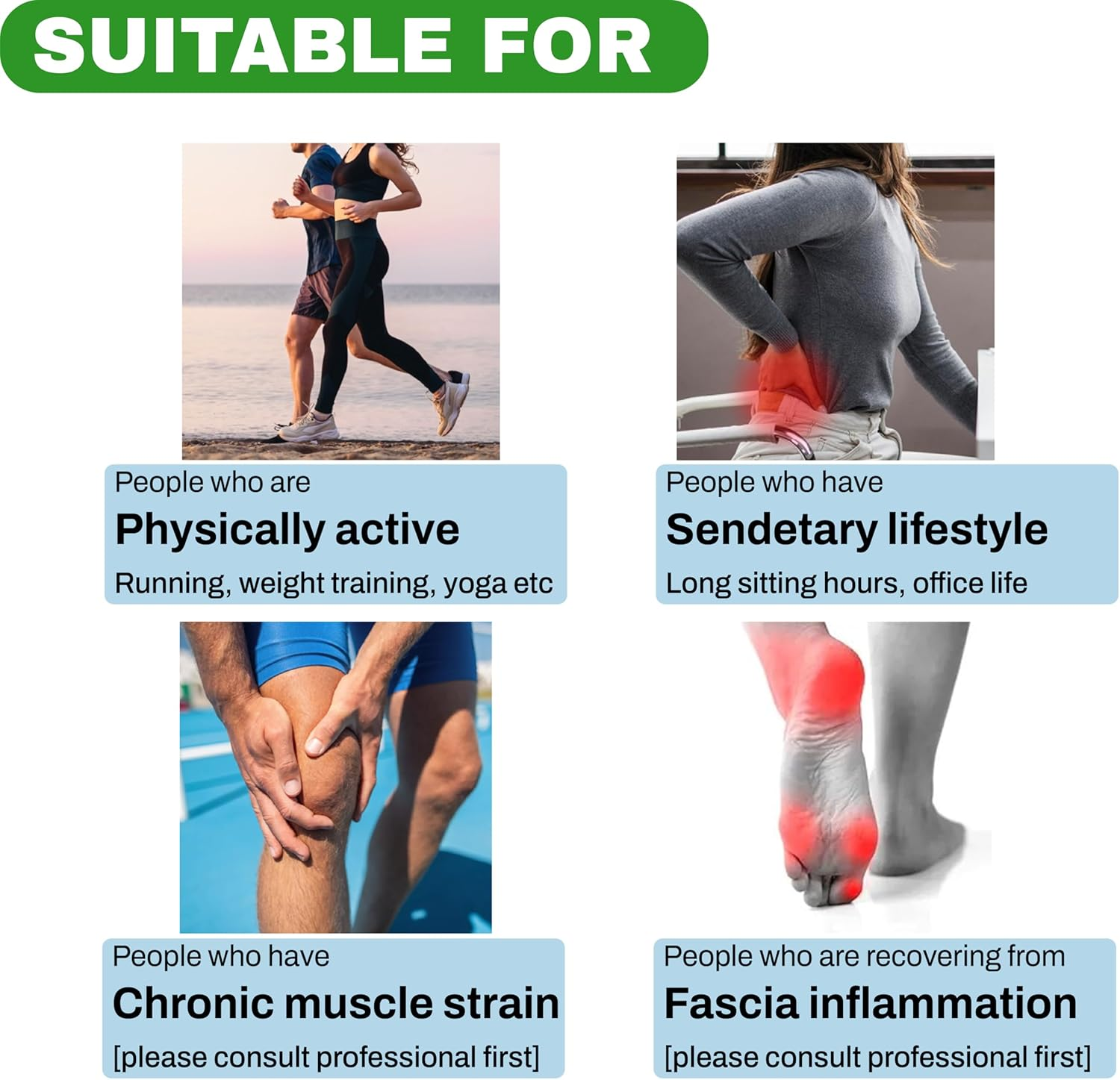 Foot Roller Massager - Ultimate Plantar Fasciitis Relief, Deep Tissue Muscle Massager, Reflexology Tools, Green image number 1