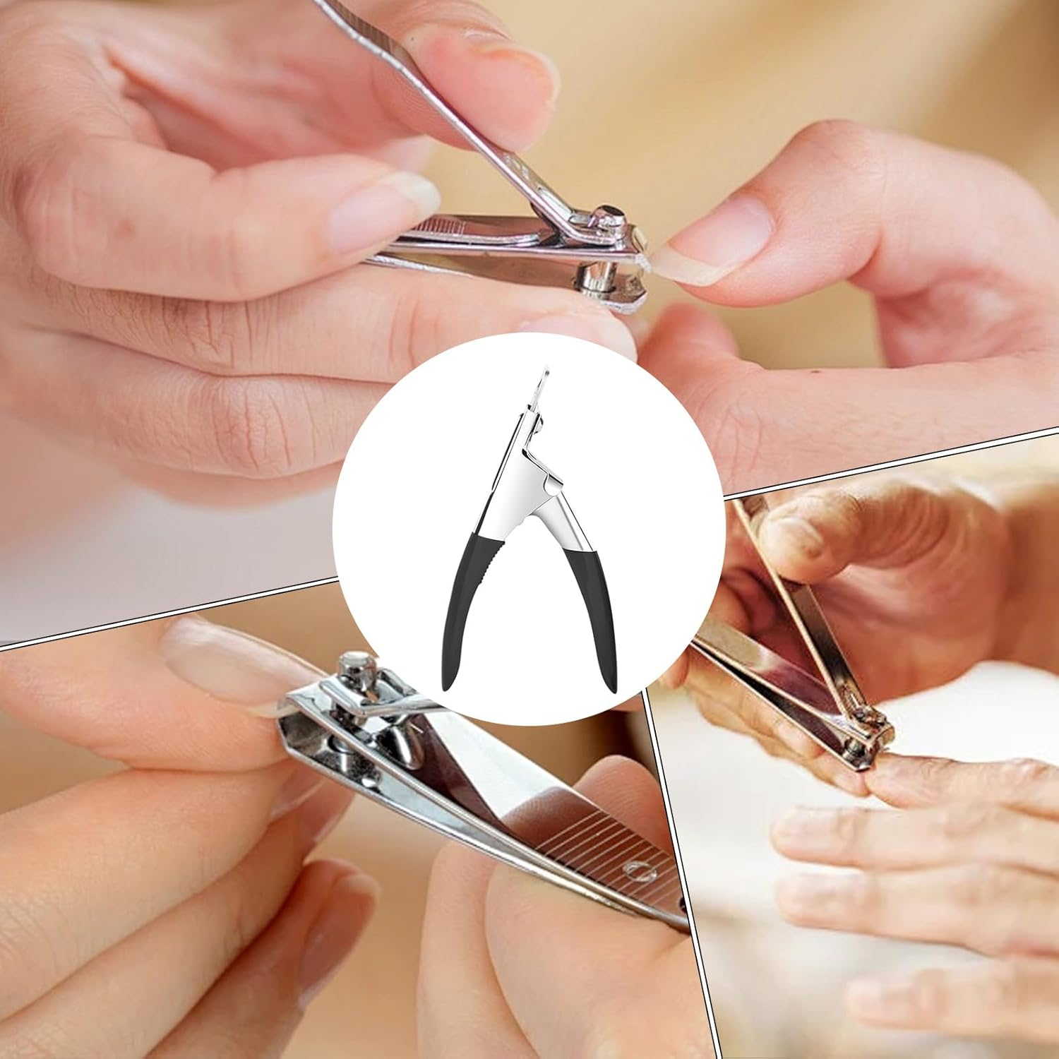 Fake Nail Cutter - Fingernail Trimmer for Home,Fingernail Clippers Cutter for Fake Acrylic Tips, Type U Stainless Nail Trimmer, Manicure Tool for Salon Home image number 3