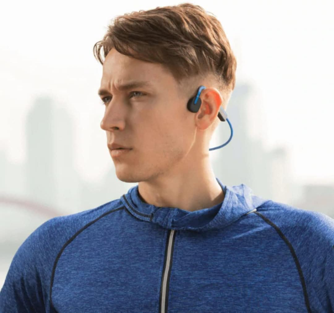 Shokz Openrun Wireless Open-Ear Headset, Blue