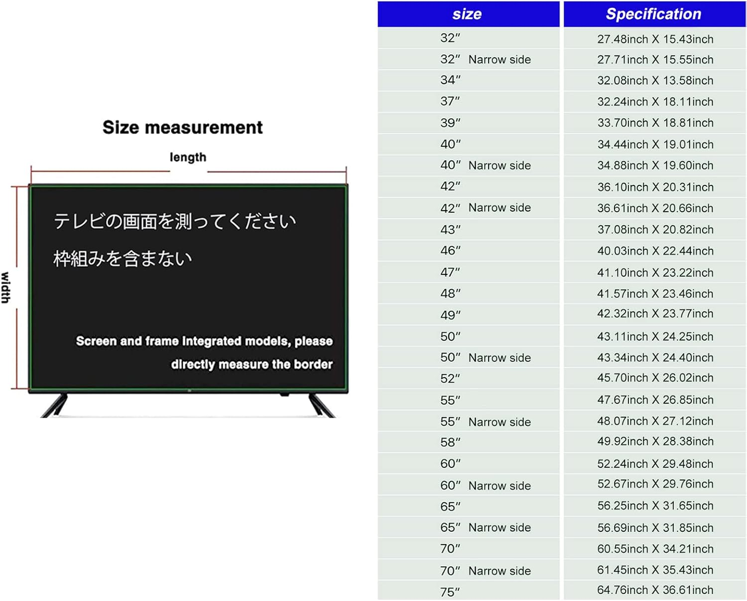 Anti Glare anti Blue Light Matte Film for 43-75 Inch TV,LCD LED OLED QLED TV Screen Protector Filter Shielding UV and Radiation Monitor Filter,55" L1221*W689 image number 4