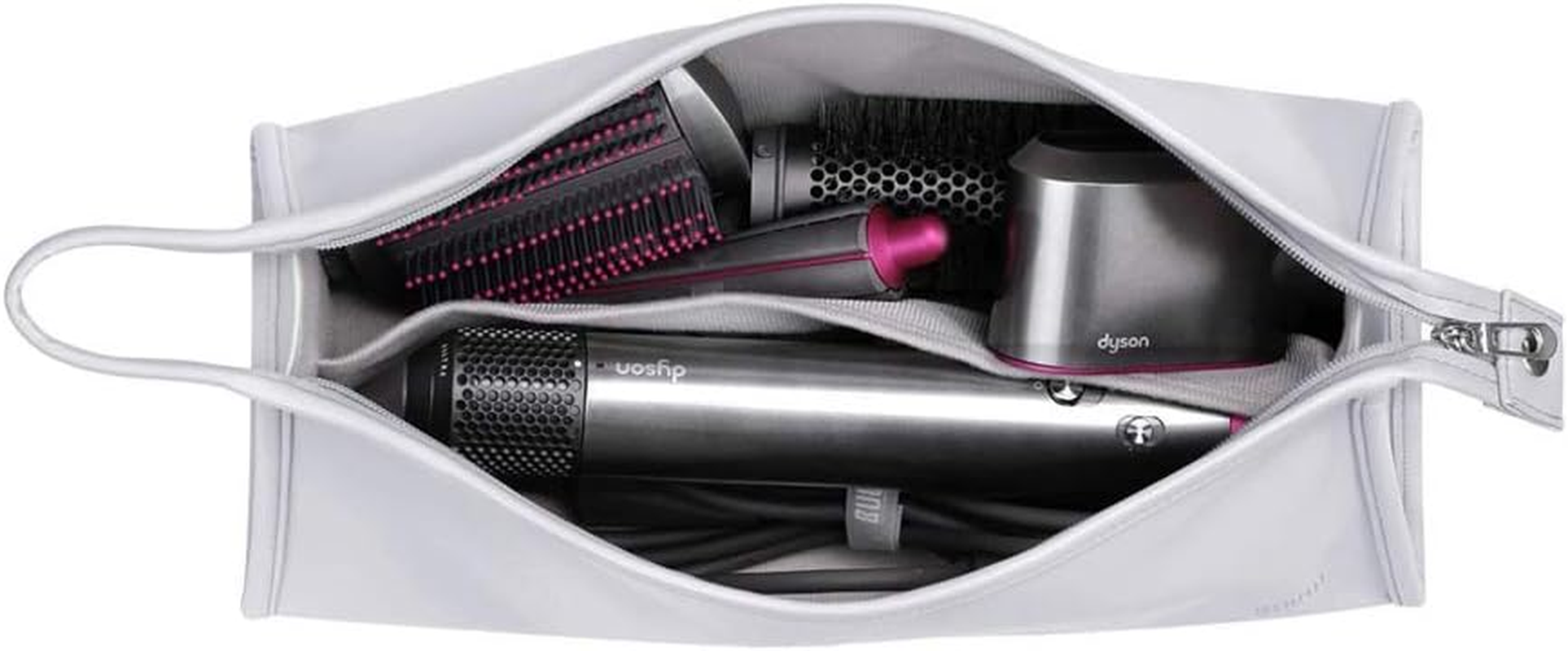BUBM Travel Storage Bag Compatible with Dyson Airwrap Styler, Shark Flexstyle Air Styling & Drying System, Portable Carrying Case Organizer for Airwrap Styler and Attachments,Rose - Pink image number 4