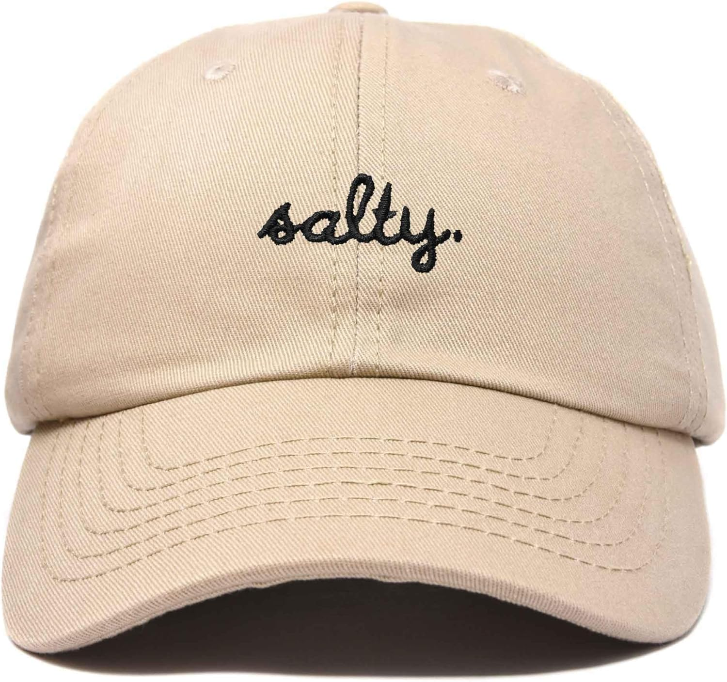 DALIX Salty Embroidered Cotton Beach Baseball Cap Adjustable Dad Hat Womens