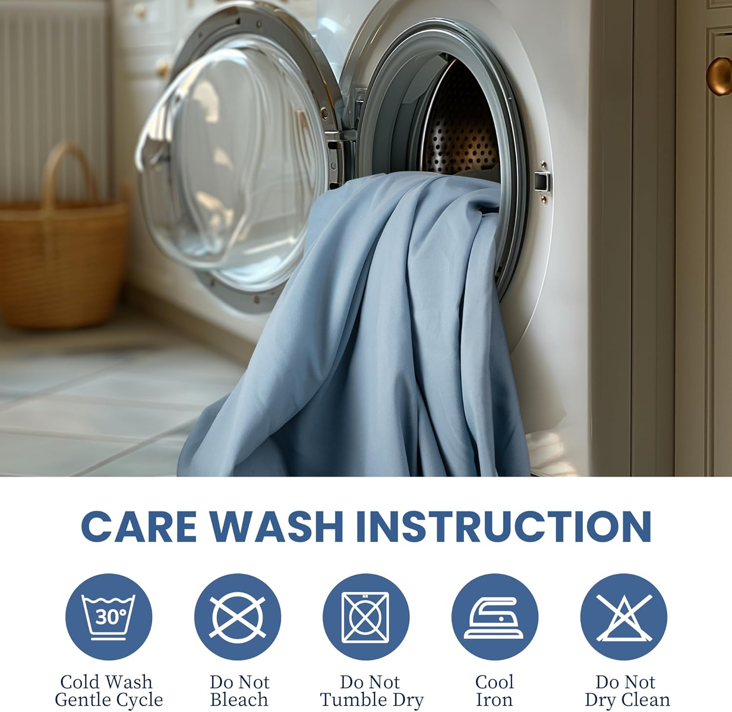 Simple Deluxe Queen Size 4 Piece Sheet Set, Lightweight Super Soft Easy Care Microfiber - Comfy Breathable, Cooling Bedding Sheets with Deep Pocket, Shrinkage and Fade Resistant, Hotel Luxury, Blue image number 6