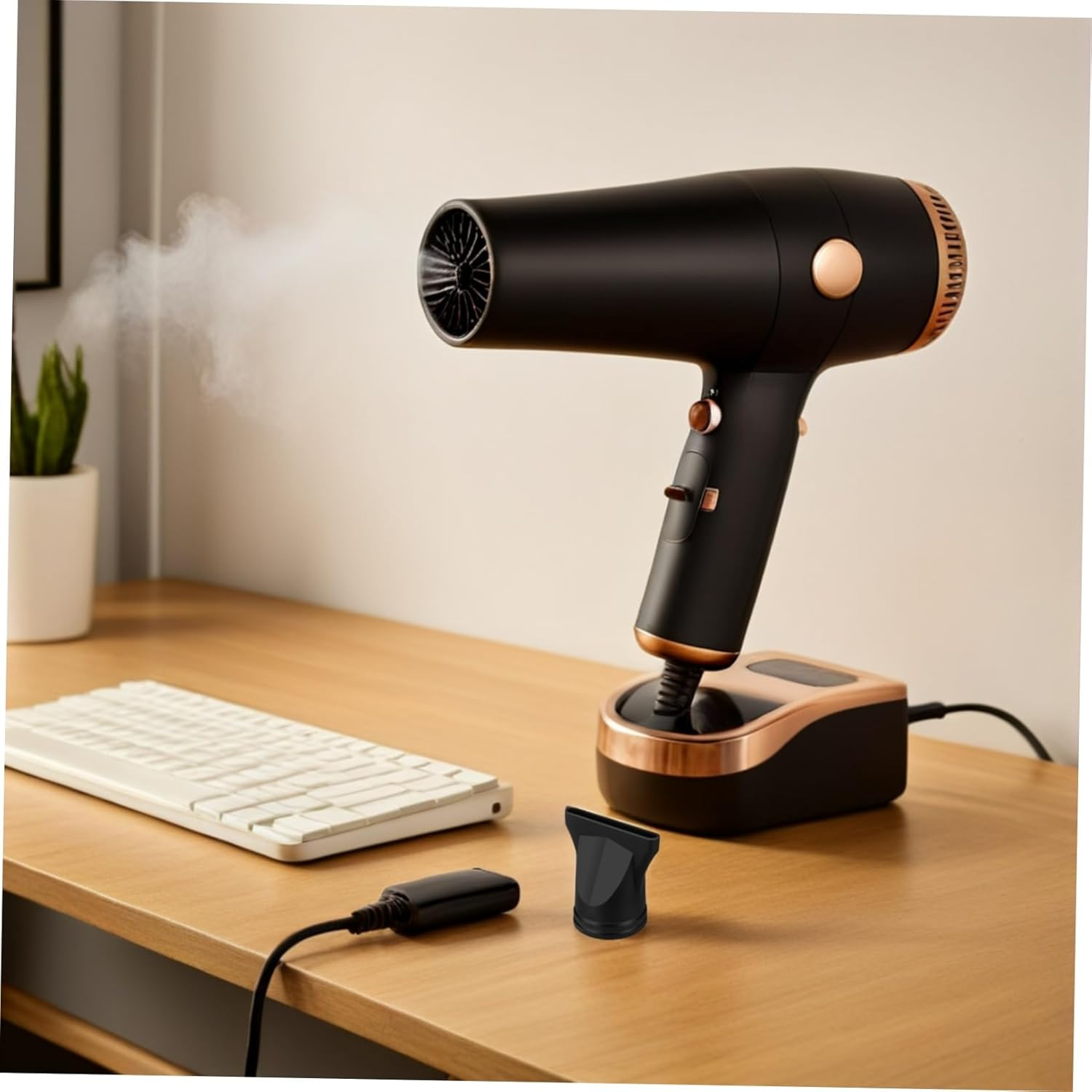 Ipetboom 15Pcs Blow Dryer Nozzle Heat Resistant Black Plastic Hair Dryer Attachments for Professional Styling Includes Diffuser and Concentrator Compatible With image number 2