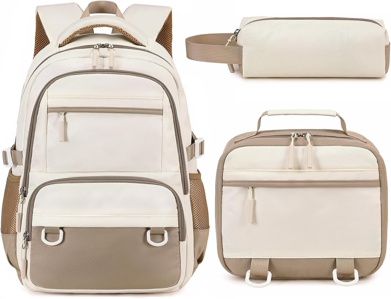 School Backpack for Teen Girls Boys Casual Daypack Backpacks with Lunch Box Middle High School College Bookbag Set