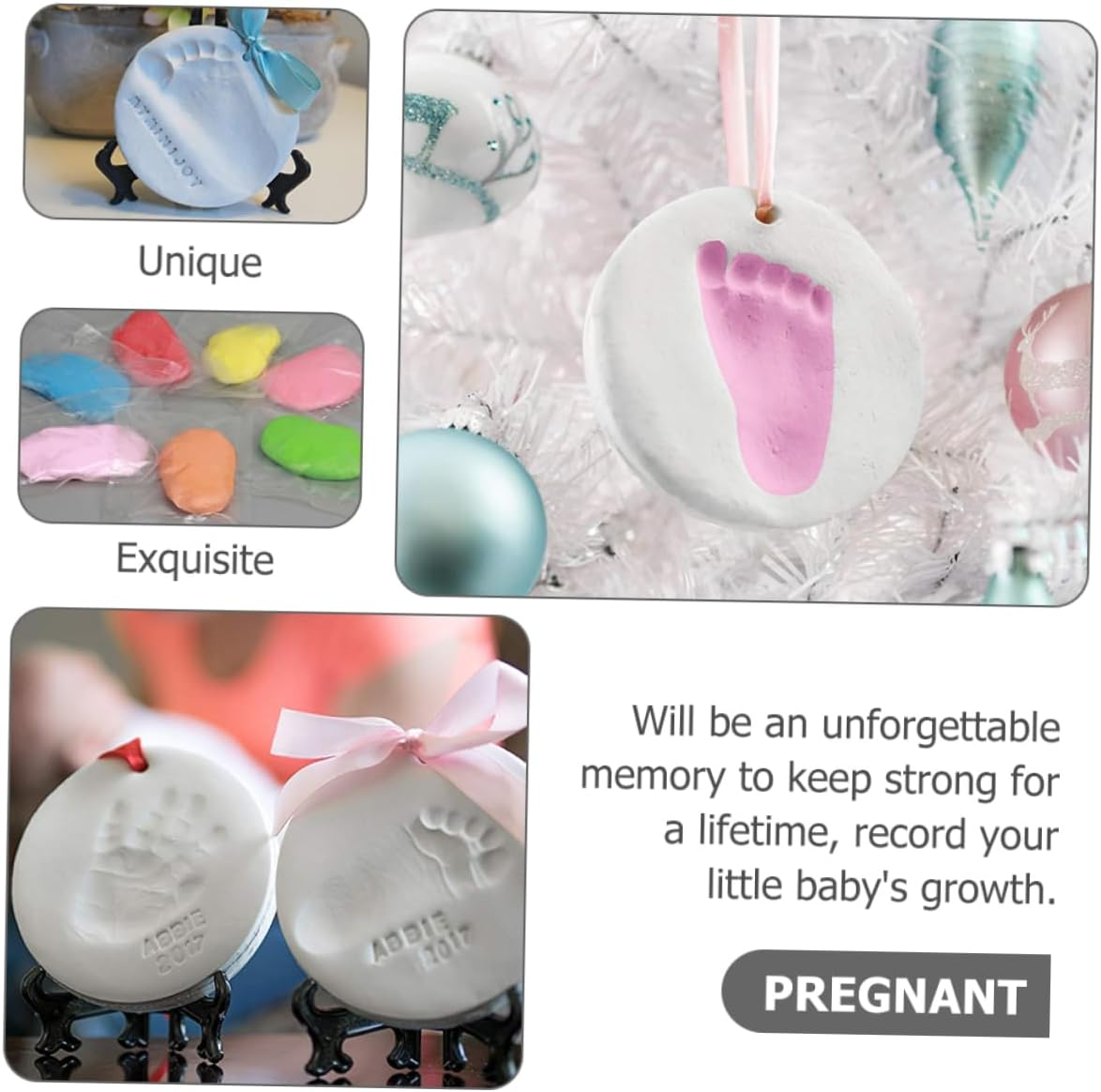 4Pcs Newborn Handprint Footprint Kit Dymadon Gifts Born Memory Handprint Footprint Pad image number 4