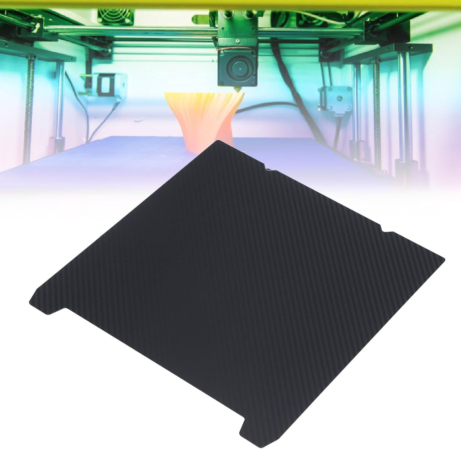 3D Printer Build Plate, Double Sided PEI Coating PET Carbon Fiber Print Bed, 235X235Mm 3D Printing Platform for Ender 3 S1, S1 Pro, V3, V3 SE, V3 KE, K1,High Temperature image number 5