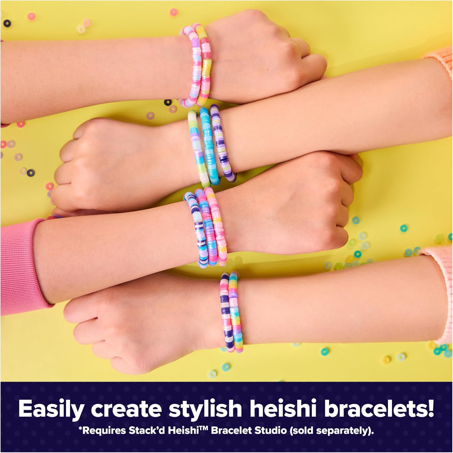 Cool Maker, Stack&rsquo;D Heishi Expansion Pack, Bracelet Making Kit with over 1300 Beads for Bracelets, Makes 15, Arts and Crafts Kids Toys for Girls Ages 7 and Up image number 3
