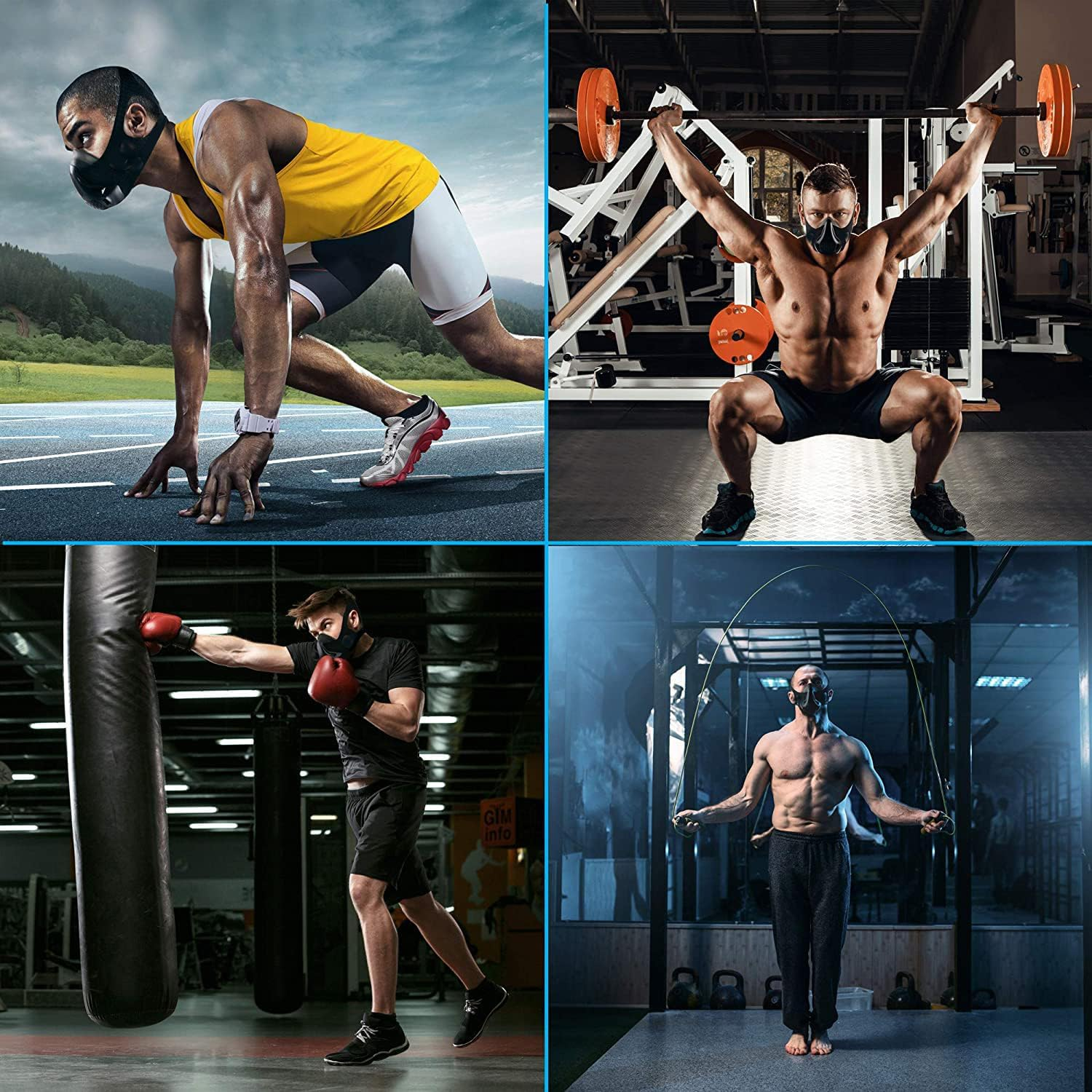 Training Workout Mask, 24 Level Breathing Resistance, Improves Lung Capacity and Endurance, for Running, Cardio, Cycling, Gym, One Size