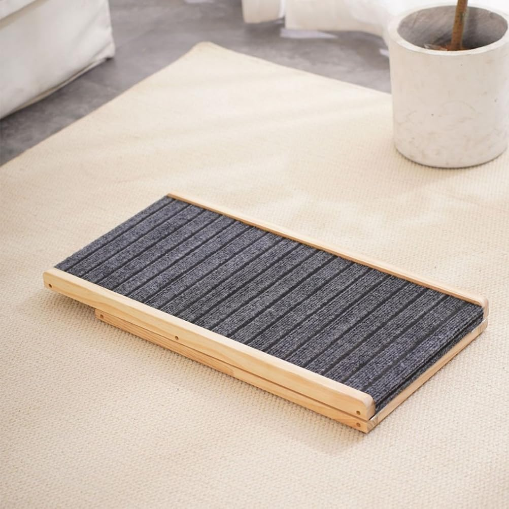 Dog Stairs Ramp, Foldable Dog Ramp, Non-Slip Wooden Folding Safety Pet Ramps for Car High Bed Sofa, Adjustable Safety Dogs Stairs for Small & Large Old Dogs & Cats image number 2