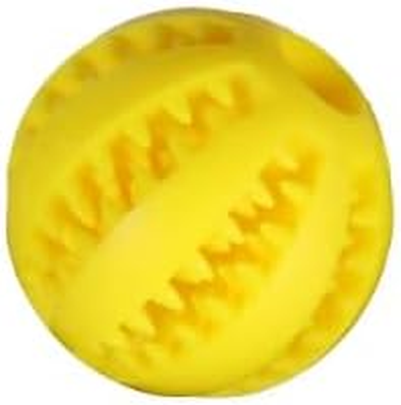 Paw Degree Dog Treat Interactive Puzzle Ball Toy, Chew Toy, Teething, Teeth Cleaning, Fetch, Reduces Boredom, Fetch and Chase, Training (Yellow (Large)) image number 2