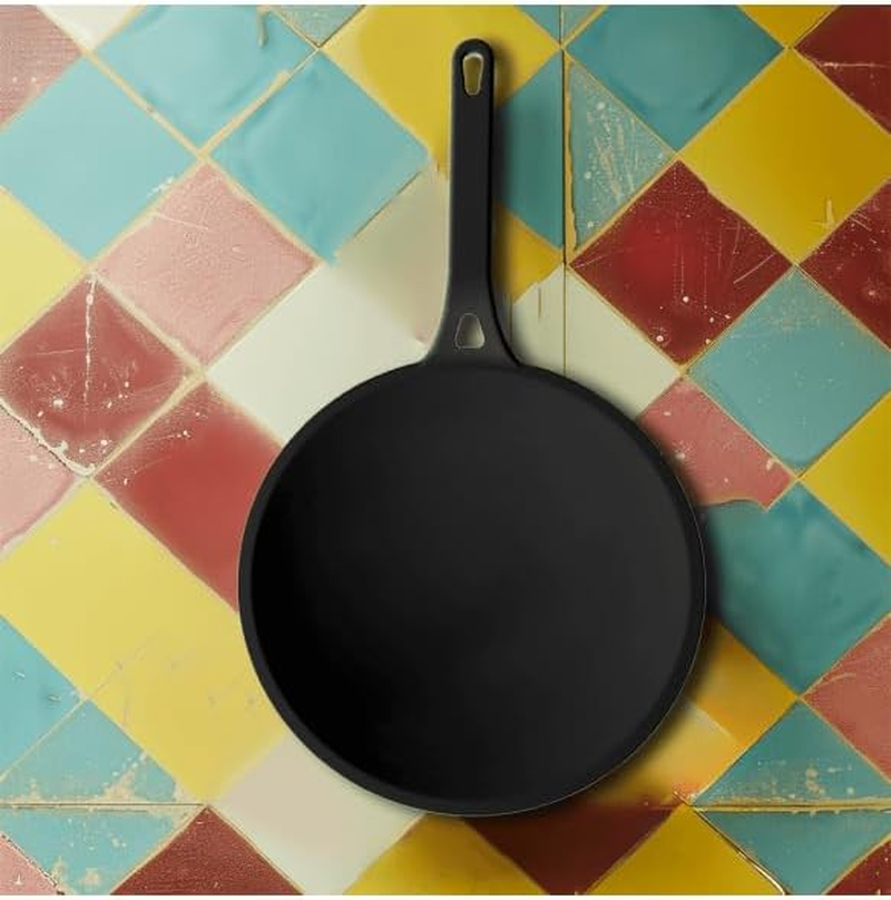 Roca High Grade Cast Iron Roti Tawa/Tava | Crepe Pan 26Cm, Black image number 2