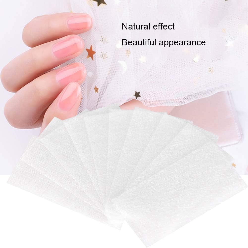 Fiberglass Nail Extension, 10Pcs Fast Extension Fiberglass Modeling Manicure Tool for Silk Fiberglass Nail Care Nonwoven Nail Wrap Stickers French Nail Warp image number 1