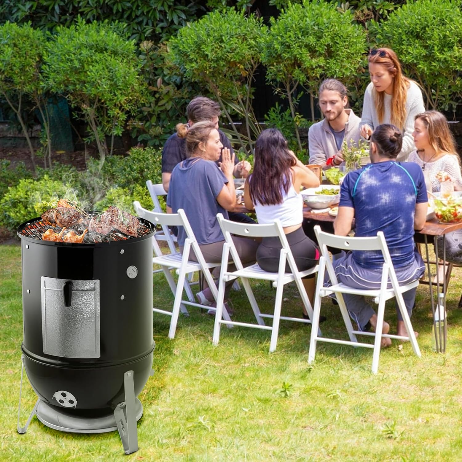 Cooking Grate for Weber 18'' Charcoal Grills, Charcoal Grill Grate Fits for Weber 18" Inch Smokey Mountain Cooker Charcoal Smoker Grills, Replacement for Weber 7432 85042 83013 Parts, 3 Pack image number 2