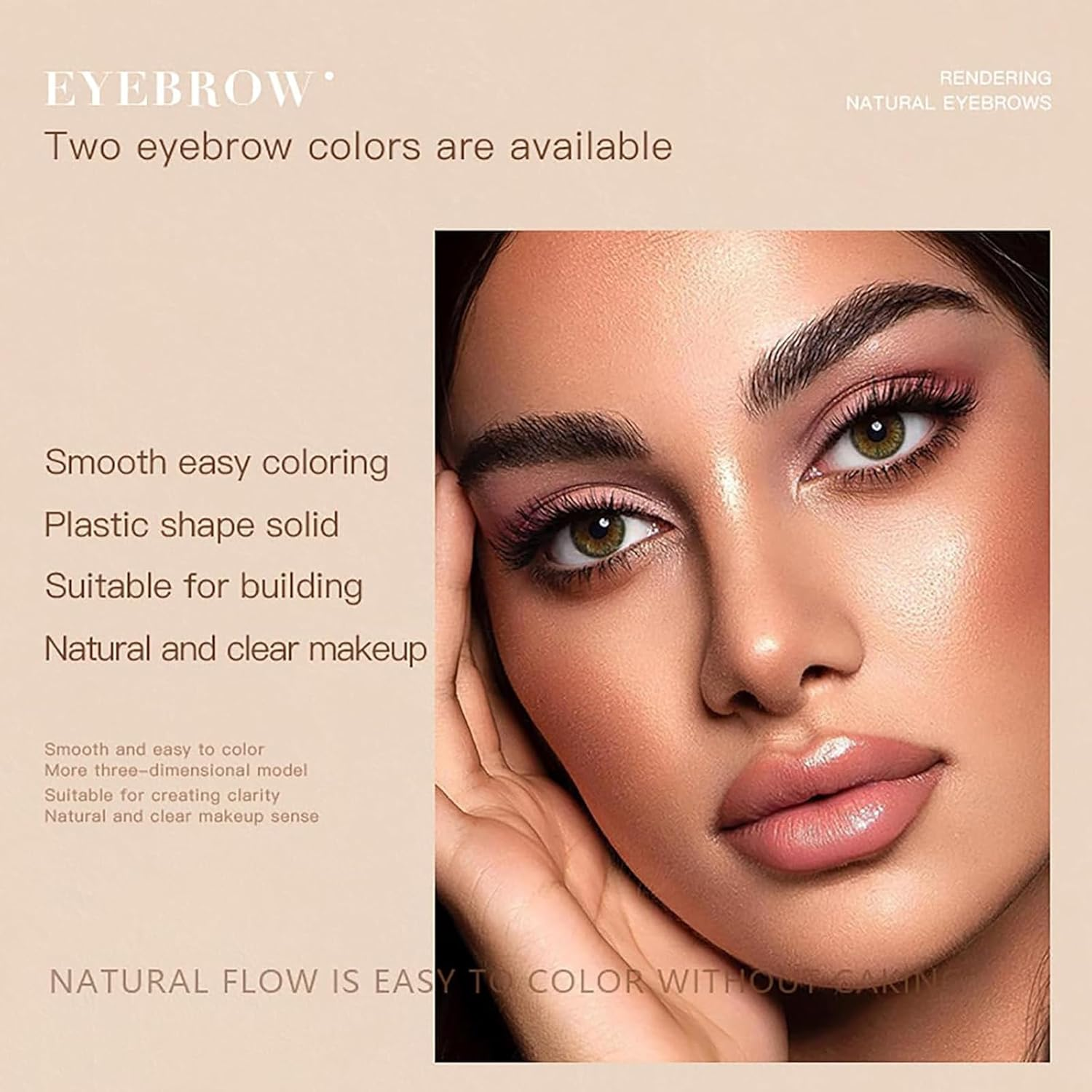 Brown and Medium Brown Eyebrow Stamp Stencil Kit with Dual-Color Eyebrow Stamp Pomade,20 Reusable Eyebrows Stencils, Brush, Razor, Waterproof Eye Brow Stamping and Shaping - Brown-Medium Brown image number 5