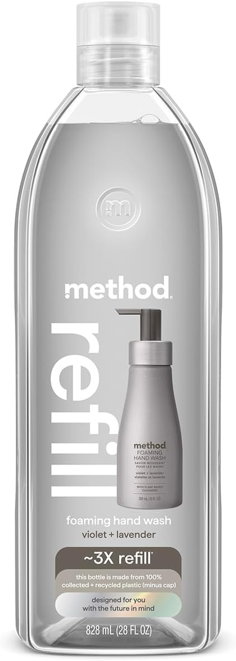 Method Foaming Liquid Hand Soap Refill, Violet & Lavender, Biodegradable Formula, 28 Fl Oz (Pack of 1) (Package May Vary) image number 3