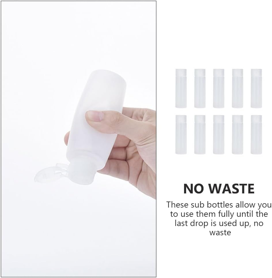 SOLUSTRE 10Pcs 18Ml Plastic Squeeze Bottles with Caps Squeeze Empty Squeeze Bottles Refillable Containers for Hand Lotions Gels Shampoo