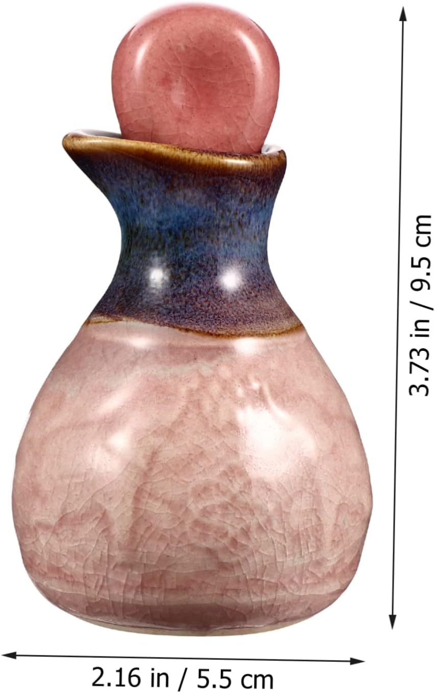 Small Essential Oil Perfume Bottle Dripping Stopper Decor Ceramic Travel Aromatherapy Bottle - Blue image number 4